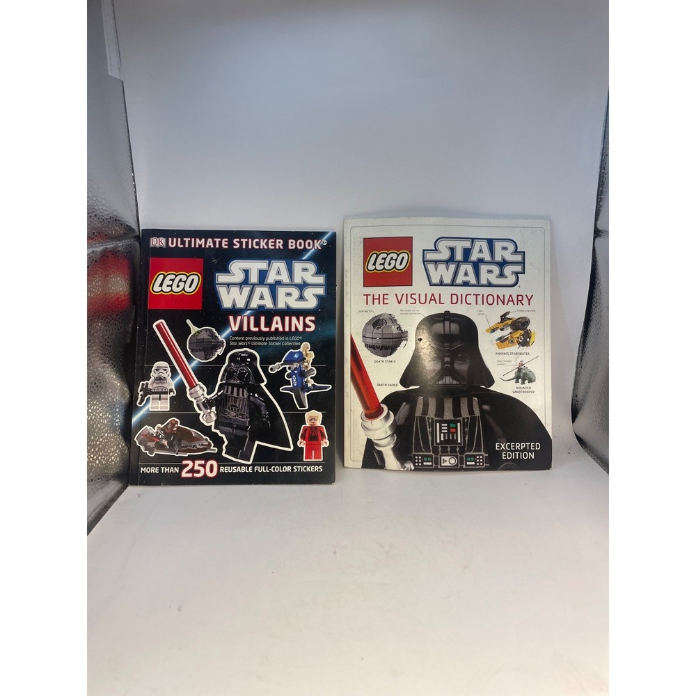 LEGO Star Wars The Visual Dictionary Paperback with villain sticker book